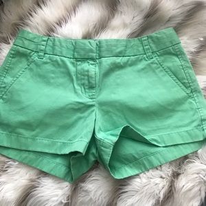 J crew women shorts- green size 4